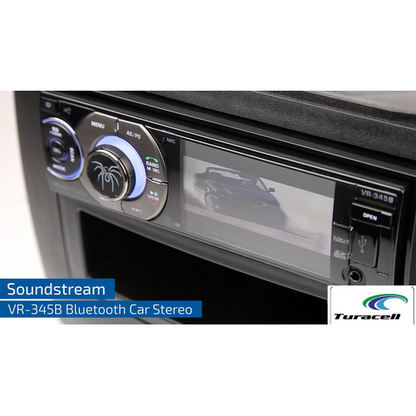 Soundstream VR-345B 3.4" TFT In Dash DVD, Single Din, Bluetooth, USB, SD - TuracellUSA