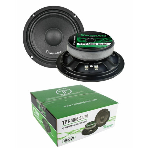 Timpano TPT-MB6 Slim 6" 4 Ohm (200W Peak) 94 dB Slim Mid-bass Loudspeaker - TuracellUSA