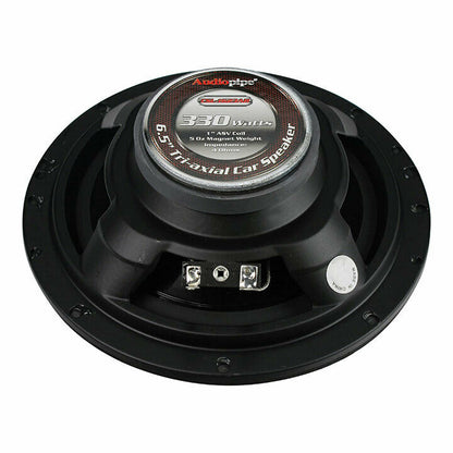 4-Audiopipe CSL-1623AR 6.5" Slim Mount 3-Way Coaxial Speakers 330w Max /165w Rms - TuracellUSA