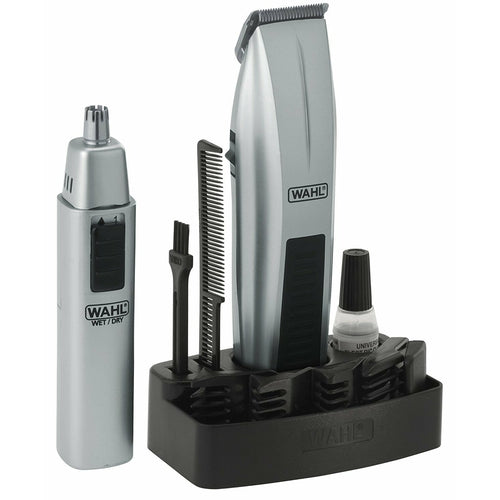 5537-420 WAHL 12-Pc Mustache Beard Nose Battery-Operated Travel Trimmer Set - TuracellUSA