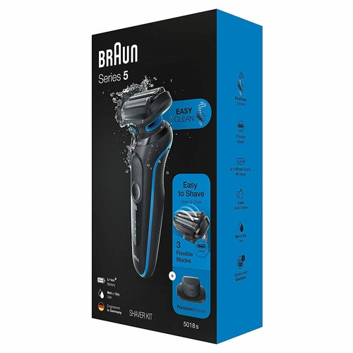5018S BRAUN Electric Shaver Precision Trimmer,Rechargeable,Wet & Dry Foil NEW - TuracellUSA
