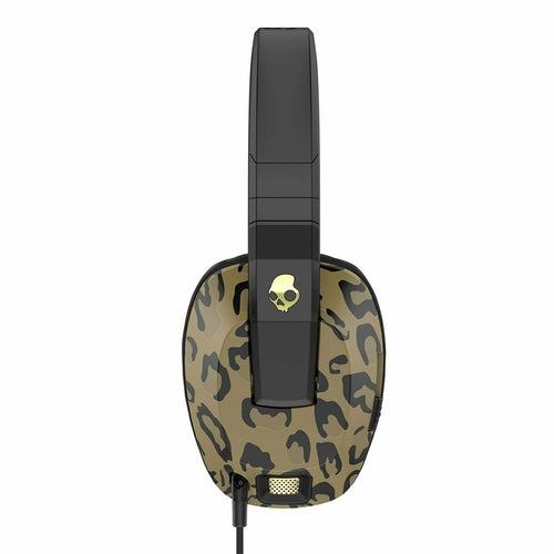 SkullCandy SGSCGY132 Crusher Headphones with Built-in Amplifier and Mic, Leopard - TuracellUSA