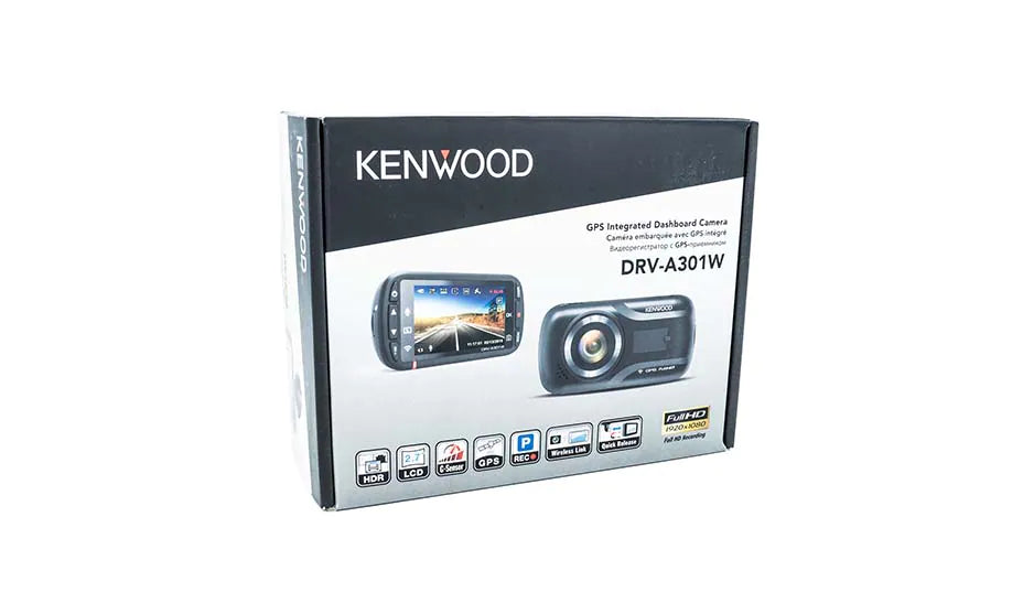 Kenwood DRV-A301W HD Dash Camera 2.7" LCD Wi-Fi G Sensor GPS 16GB Micro SD