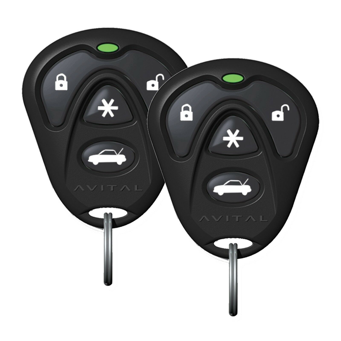 Avital 5105L Alarm Remote Starter 1500 Ft Range TWO 4 Button