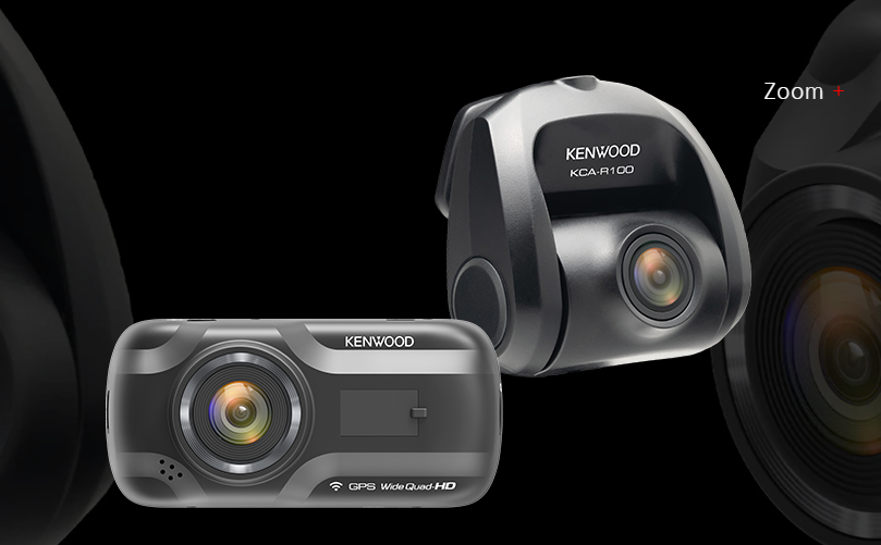 Kenwood DRV-A501WDP Dual Camera package 3.7 Megapixel* Wide Quad Hi-Vision (Front Camera) and 2.0 Megapixel High-Vision (Rear Camera)