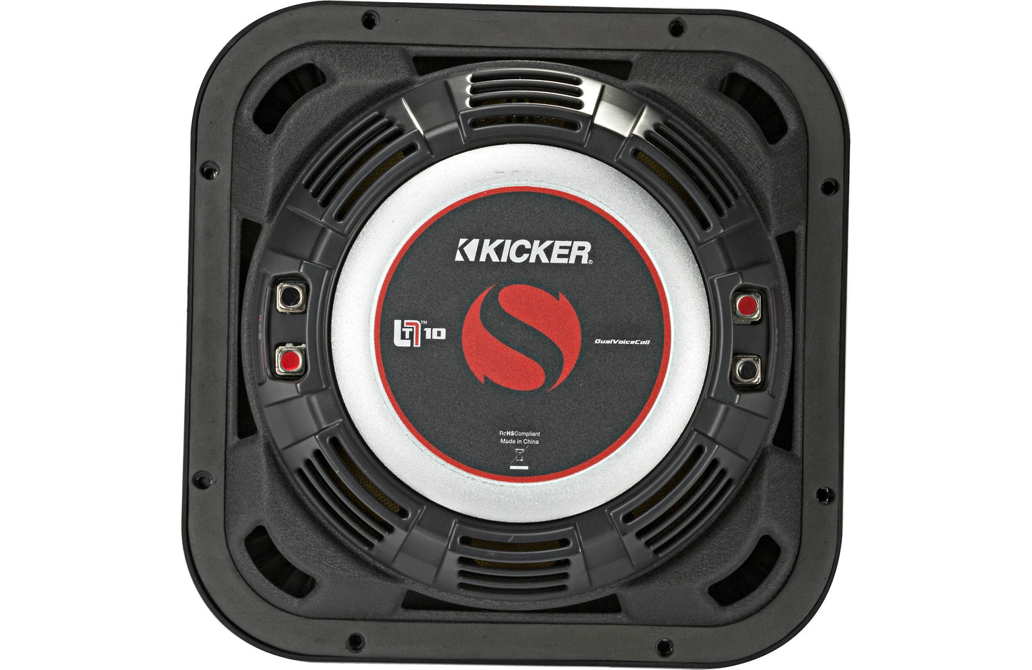 Kicker 46L7T102 L7T Series shallow-mount 10" dual 2-ohm voice coil component subwoofer - TuracellUSA