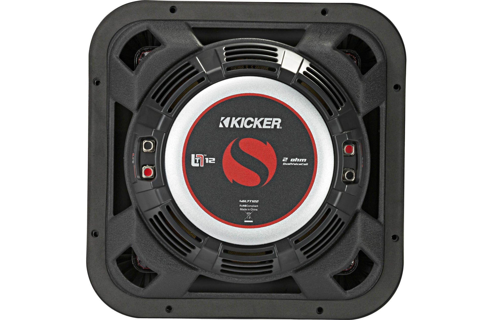 Kicker 46L7T122 Solo-Baric L7T Series shallow-mount 12" dual 2-ohm voice coil component subwoofer - TuracellUSA