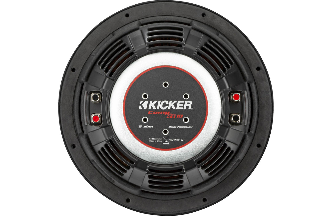 Kicker 48CWRT102 CompRT Series shallow-mount 10" subwoofer with dual 2-ohm voice coils - TuracellUSA