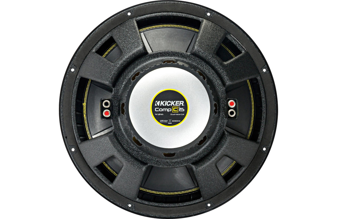 Kicker CompC 44CWCD154 CompC Series 15" subwoofer with dual 4-ohm voice coils - TuracellUSA