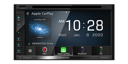 Kenwood DNX577S In Dash Car 6.8" WVGA Navigation/DVD Receiver, Apple CarPlay, Garmin Navigation