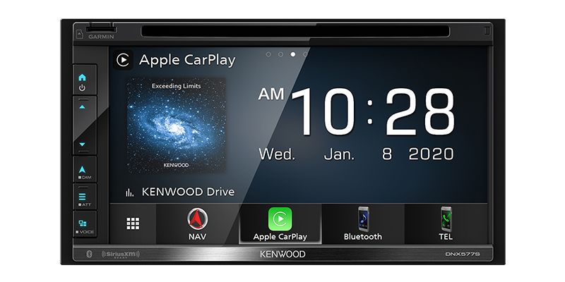 Kenwood DNX577S In Dash Car 6.8" WVGA Navigation/DVD Receiver, Apple CarPlay, Garmin Navigation