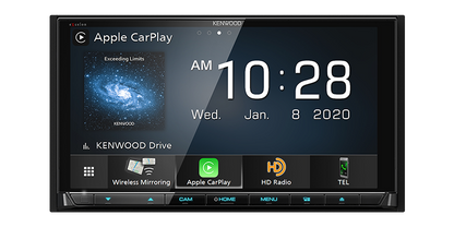 Kenwood DDX9707S 6.95" Car DVD Receiver Wireless Android Auto, Apple CarPlay, USB Mirroring