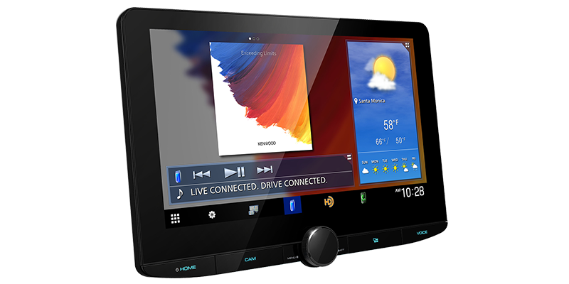 Kenwood DMX1037S 10/1" In Dash MultiMedia Receiver Apple CarPlay and Android Auto, Bluetooth, Wifi