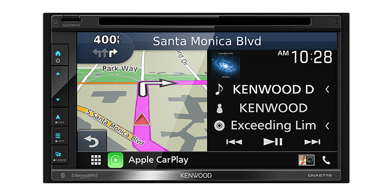 Kenwood DNX577S In Dash Car 6.8" WVGA Navigation/DVD Receiver, Apple CarPlay, Garmin Navigation