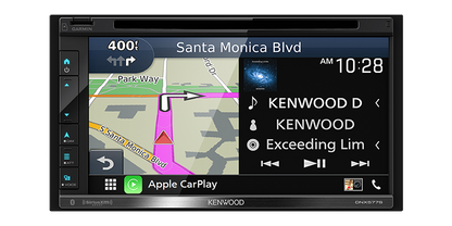 Kenwood DNX577S In Dash Car 6.8" WVGA Navigation/DVD Receiver, Apple CarPlay, Garmin Navigation