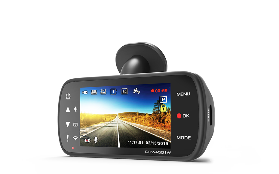 Kenwood DRV-A501WDP Dual Camera package 3.7 Megapixel* Wide Quad Hi-Vision (Front Camera) and 2.0 Megapixel High-Vision (Rear Camera)