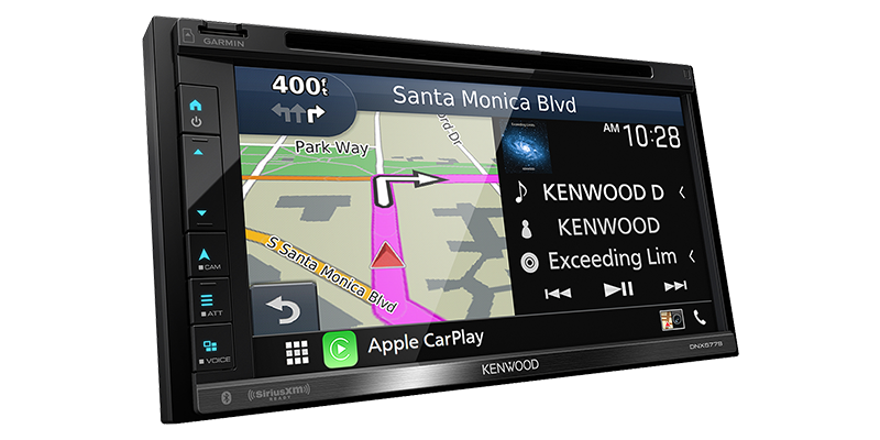 Kenwood DNX577S In Dash Car 6.8" WVGA Navigation/DVD Receiver, Apple CarPlay, Garmin Navigation