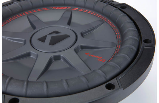 Kicker 48CWRT104 CompRT Series shallow-mount 10" subwoofer with dual 4-ohm voice coils - TuracellUSA